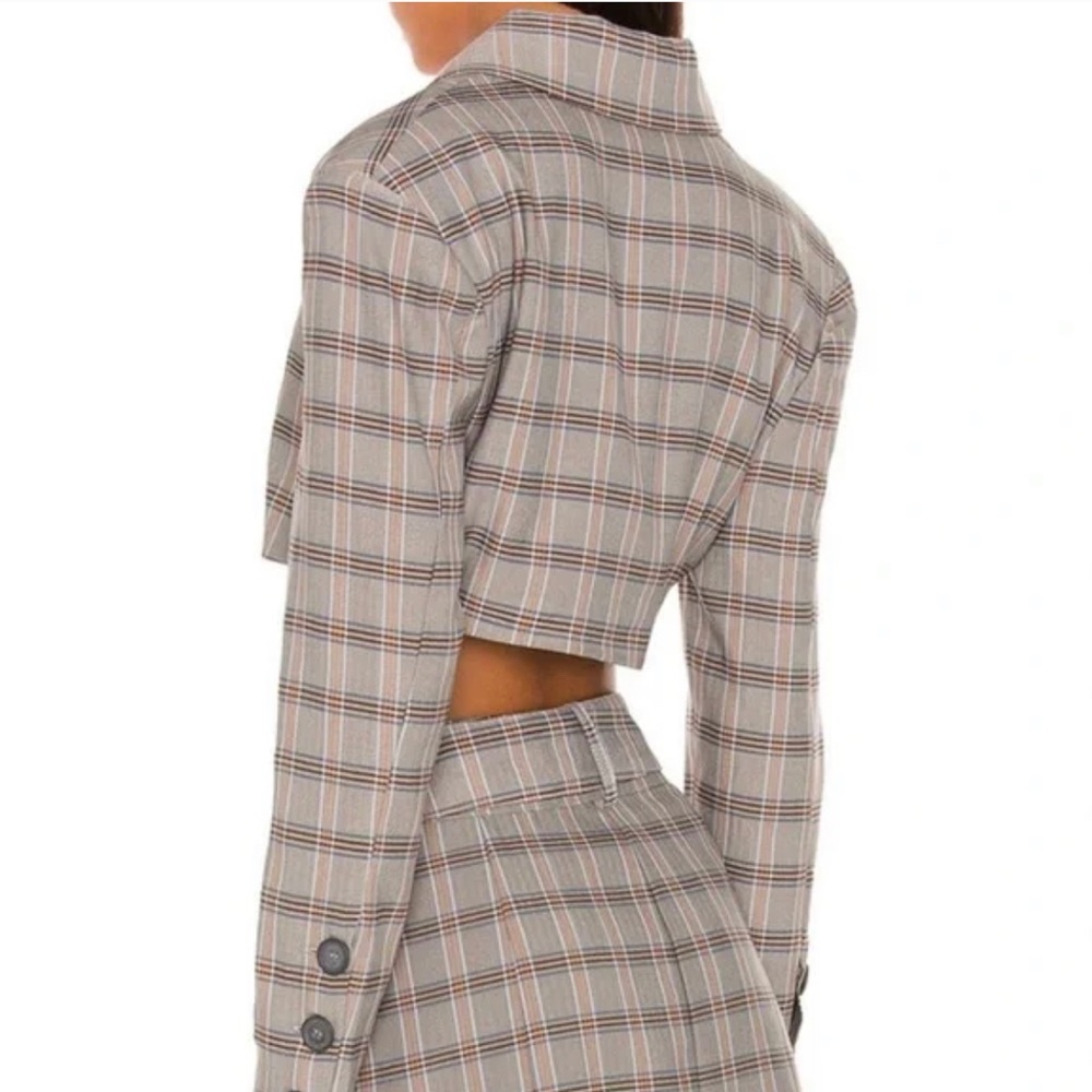 For Love and Lemons Kym Crop Blazer Grey Small NEW NWT FLL - Picture 2 of 5